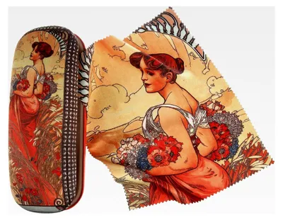 Produktbild von Brillenetui und Brillenputztuch Mucha - Sommer Set