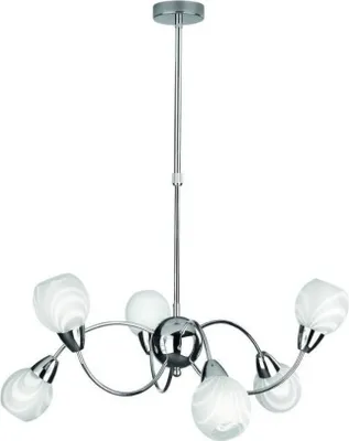 Produktbild von Massive Pendelleuchte 410431110, Festmontage, Chrom, Weiß, Metall, Glas, Schlafzimmer, Wohnzimmer