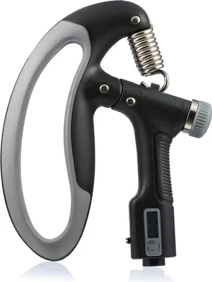 Produktbild von Gymtek® Fingerhantel verstellbar mit Zählfunktion, Handtrainer, Grifftrainer, Handmuskeltrainer, Unterarmtrainer - Wiederstand 10-100 kg - Home Gym