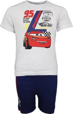 Produktbild von Disney Cars Lightning McQueen Kinder Pyjama Schlafanzug – Grau / 128