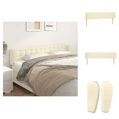 Immagine prodotto di vidaXL Testiera con orecchie crema 203x23x78/88 cm in Pelle finta - Testate e piedi