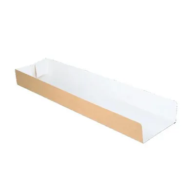 Immagine prodotto di Vassoio per panini 28x7x3cm kraft/bianco (1000 pezzi)