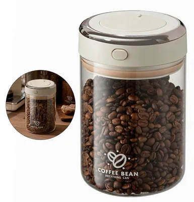 Produktbild von Kaffeebohnen Glas 1100 ml luftdicht – Mit Einwegventil & Datumsanzeige | Borosilikatglas für Bohne Tee & mehr