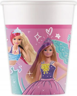 Immagine prodotto di Bicchiere di carta Barbie Fantasy 200ml 8 pezziMix, Procos PROCOS