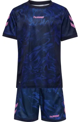 Image de Ensemble Hummel Hmlblaze Club 26 Graphic pour enfants - bleu marine/bleu éclatant, taille : 128
