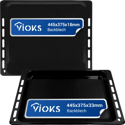 Produktbild von Backbleche 2Stk kompatibel mit Bauknecht 481241838128/481010539879 für Backofen
