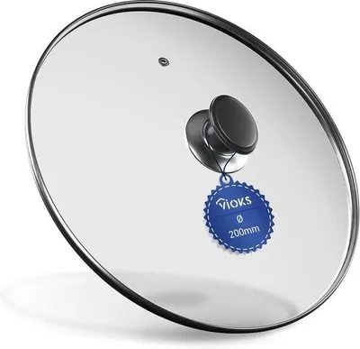 Produktbild von Unyqoos® Glasdeckel 20 cm – universeller Topf- & Pfannendeckel mit hitzebeständigem Kunststoffknauf, Edelstahlrand und Entlüftungsloch