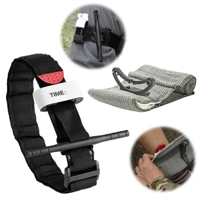 Produktbild von Tourniquet Bandageset - 3,8 x 95 cm - Wiederverwendbares Notfallbandage