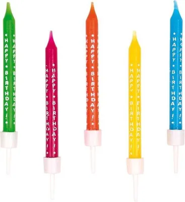 Productafbeelding van Amscan Verjaardagskaarsen 6,3 Cm Wax 10 Stuks