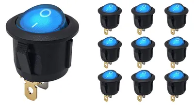Productafbeelding van ProRide Wipschakelaar ON-OFF - 250V/6A - 3-Pins - Blauw - 10 Stuks