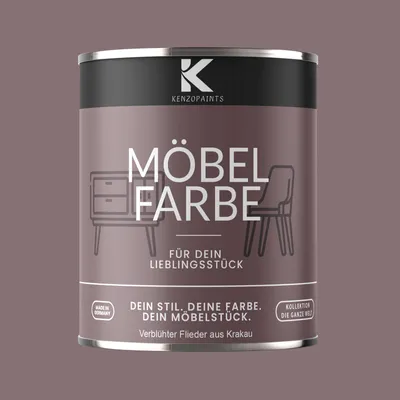 Produktbild von Kenzopaints 750ml Möbelfarbe Möbellack - Verblühter Flieder aus Krakau