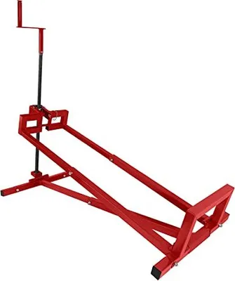 Zdjęcie produktu dla TRMLBE Podnośnik do traktora ogrodowego 400KG Urządzenie do podnoszenia traktora ogrodowego Regulacja nachylenia 45° Podnośnik do traktora ogrodowego Pomoc w czyszczeniu Platforma do podnoszenia kosiarki, czerwona