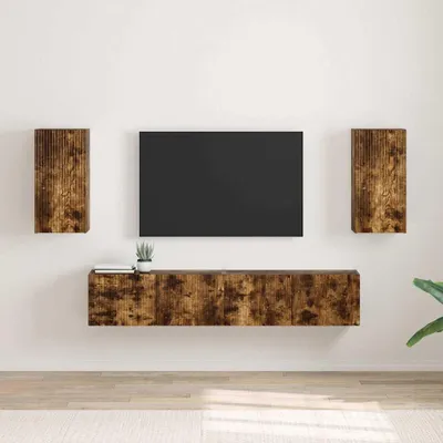 Image de Maison Exclusive - Meuble TV 2 pièces Chêne fumé 30 x 31 x 60 cm