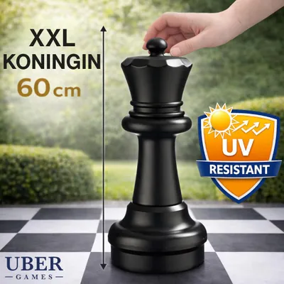 Produktbild von Ubergames - Schachfigur - Dame 60 cm - Schwarz - Geeignet für Ubergames Schachspiel