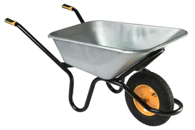 Produktbild von HAEMMERLIN Schubkarre BAU PLUS 120L verzinkt mit Luftrad 250kg Tragkraft