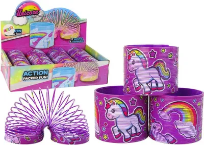 Produktbild von Ikonische lila Einhorn-Entspannungsfeder 6 cm