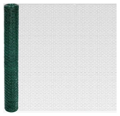 Produktbild von Verzinkter Hasendraht Hühnerzaun 5m x 1m, feines Drahtgitter, 0,7 mm Stärke, 13x13 mm Maschengröße, rostfreies Metallgitter, geeignet für Wühlmausgitter, Kaninchendraht, Volierendraht, Hochbeet im Garten