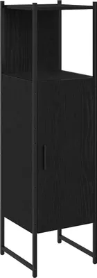 Immagine prodotto di vidaXL Set di mobili da bagno in rovere nero 33 x 33 x 120,5 cm