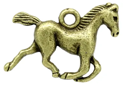 Produktbild von 10 Pferdchen - Anhänger, 23 x 19 mm, antikbronze