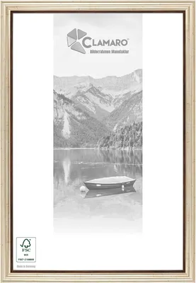 Produktbild von CLAMARO 'EMMA' Bilderrahmen Antik Massivholz | Champagner Gold | Shabby Chic Vintage Barock | Holzrahmen inkl. Acrylglas, Rückwand, Aufhänger (Querformat & Hochformat), Größe:140x100