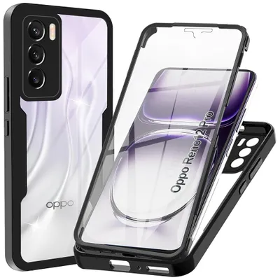 Produktbild von Techsuit ColorVerse 360 Hülle mit Schutzfolie für Oppo Reno12 Pro - Schwarz