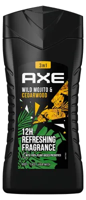 Obrázek produktu pro AXE WILD GREEN MOJITO & CEDARWOOD BODY WASH, Sprchový gel, 250 ml, Dospělí, Pánské, Tělo, Univerzální