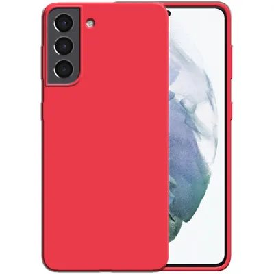 Zdjęcie produktu dla Etui silikonowe Smartphonica do Samsung Galaxy S21 z miękkim wnętrzem - czerwone