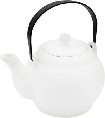 Zdjęcie produktu dla Porcelanowy czajniczek 900ml z sitkiem BIAŁY