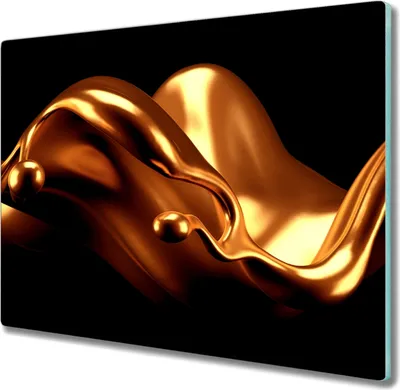 Produktbild von Coloray Herdabdeckplatte 60x52 cm Schneidebrett Kochplattenabdeckung Küchenbrett Hackbrett - Kaffee Welle