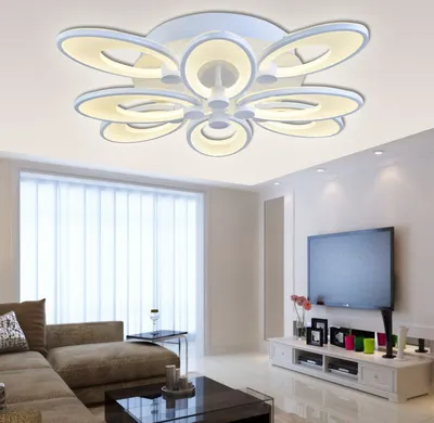 Produktbild von LED Deckenleuchte 8010-4+4 Weiß mit Fernbedienung Lichtfarbe/helligkeit einstellbar A