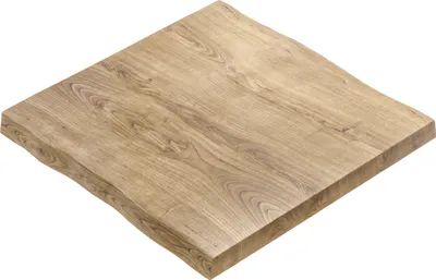 Immagine prodotto di PERU | Piano da tavolo per la ristorazione con bordo naturale | L:P 70 x 70 cm | Rovere | Quadrato | Piano in legno massello per la ristorazione