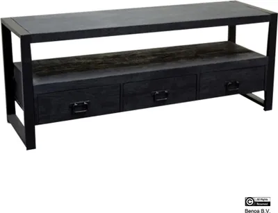 Produktbild von Benoa Britt 3 Schubladen TV-Schrank Schwarz 150 cm