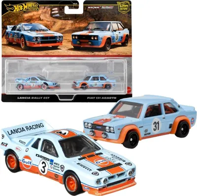 Produktbild von Lancia Rally 037 + Fiat 131 Abarth | Hot Wheels Premium Fahrzeuge