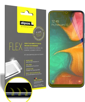 Produktbild von 3x Samsung Galaxy A20e Schutzfolie Folie, 100% Displayabdeckung, dipos Flex