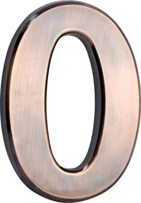 Obrázek produktu pro Domovní číslo MagicHome "0", s lepicí páskou, bronz, popisné, 70x100 mm, ABS