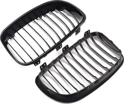 Image de Grille de calandre Ravino - Calandre avant - Convient à la BMW Série 1 E81/E82/E87/E88 LCI (2008-2013) - Noir brillant - Accessoires auto