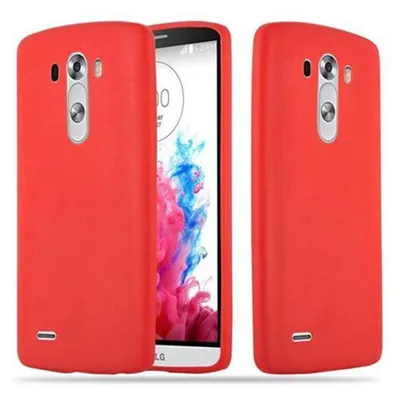 Produktbild von Cadorabo Hülle für LG G3 Schutzhülle in Rot Handyhülle TPU Silikon Etui Case Cover