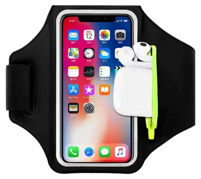 Productafbeelding van Sportarmband telefoon - Zweetbestendig - Tot 6,8 inch - Verstelbaar - Zwart