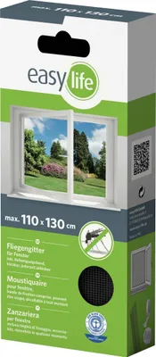 Produktbild von IS-Gitter-Fenster 110 x 130 cm anthrazit mit Klettband