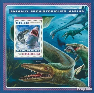 Produktbild von Briefmarken Niger 2016 Mi Block 625 (kompl. Ausg.) postfrisch Prähistorische Wassertiere