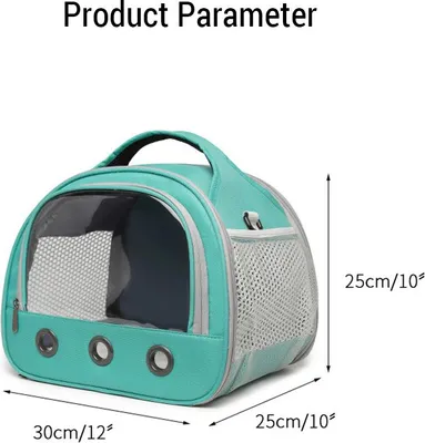 Immagine prodotto di Borsa portatile per criceti, traspirante, per cavie all'aperto, con finestra trasparente, borsa, conigli, piccoli animali, da viaggio Schulte