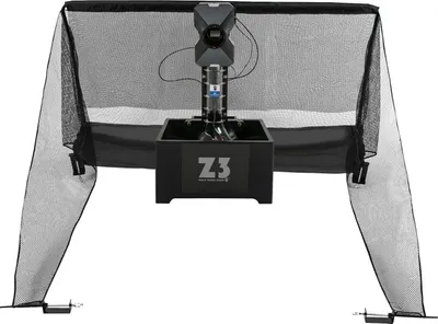 Produktbild von Tischtennisroboter - Automatische Ballmaschine - Behälter für ca. 100 Bälle - Doppelrad - 10 programmierbare Modi - 2,4G Funk-Fernbedienung - EU‑Stecker - Schwarz