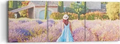 Produktbild von Bild auf Leinwand - Leinwandbild - 3 Teile - Boho Heidekraut Frau - 90x30cm - Wand Bild - Wanddeko - Wandbilder - Leinwanddruck - Bilder - Wanddekoration - Leinwand bilder - Wandbild - CA90x30-4420