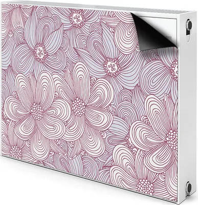 Produktbild von Magnet Heizung Verkleidung Abdeckung Heizung Heizkörperabdeckung 100x60 cm  - Blumen, Doodle