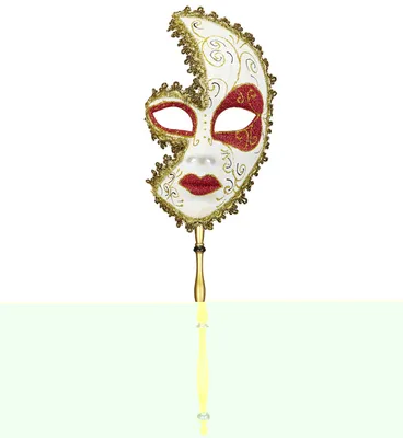 Produktbild von Barock Stabmaske Rokoko Opernmaske am Stab