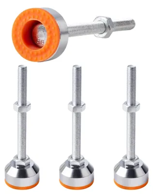 Imagen del producto de Patas Ajustables para Muebles - Juego de 4 Patas de Muebles - Antideslizantes - Protección para el Suelo - Metal Duradero