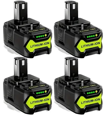 Immagine prodotto di Batteria agli ioni di litio, capacità 8000 mAh, compatibile con 18 V, 4 pezzi da 8,0
