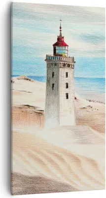 Produktbild von Bild auf Leinwand - Leinwandbild - Einteilig - Laterne Meer Bild - 55x100cm - Wand Bild - Wanddeko - Wandbilder - Leinwanddruck - Bilder - Wanddekoration - Leinwand bilder - Wandbild - PA55x100-4764
