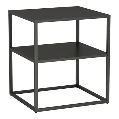Produktbild von Beistelltisch ’Raahe’ mit Ablage aus Stahl 50 x 45 x 40 cm Schwarz