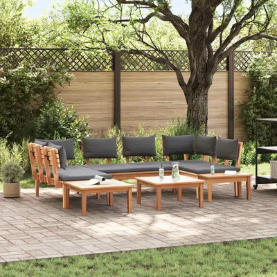 Produktbild von vidaXL Gartensofa-set 4 stk. Braun und Grau